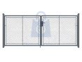Brána dvoukřídlá, antracit, 4HR výplet, FAB