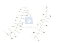 Girlanda vánoční LED, perly/kamínky, AA, vnitřní, teplá bílá, časovač, EMOS