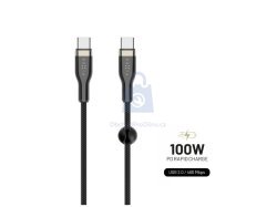 Nabíjecí a datový opletený kabel FIXED s konektory USB-C/USB-C, 100W