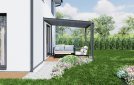 Pergola hliníková, mléčný dutinkový polykarbonát 16 mm, CRSklo