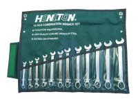 Sada očkoplochých ráčnových klíčů pevných 12 dílů, 8-19 mm, HONITON