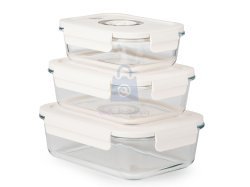 Set skleněných vakuovacích dóz, G21