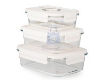 Set skleněných vakuovacích dóz, G21