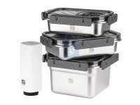 Set nerezových vakuovacích dóz s pumpou, G21