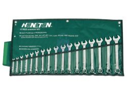 Sada očkoplochých klíčů vyhnutých 17 dílů, 6-22 mm, HONITON
