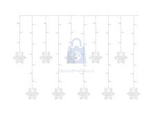 Závěs vánoční LED, vločky, vnitřní, teplá bílá, EMOS