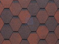 Šindel střešní, ECO ROOF Hexagonal, 509 SHADED RED, Tegola