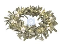 Girlanda vánoční LED věnec jmelí, AA, vnitřní, teplá bílá, časovač, EMOS