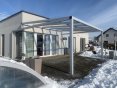 Pergola hliníková, čiré bezpečnostní sklo 8 mm, CRSklo