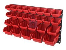 Regál nástěnný s boxy "SET 4", QBRICK