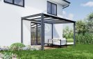 Pergola hliníková, mléčné bezpečnostní sklo 8 mm, CRSklo
