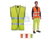 HI-VIS pracovní vesta KNOXFIELD HV CERVA s reflexními pruhy a zapínáním na zip