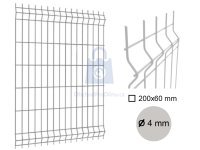 Dílec plotový MERKUR, 3D, drát 4 mm, pozinkovaný