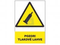 Tabulka bezpečnostní - Pozor! Tlakové láhve