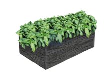 Záhon vyvýšený betonový dřevo, grafit