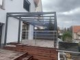 Pergola hliníková, čiré bezpečnostní sklo 8 mm, CRSklo