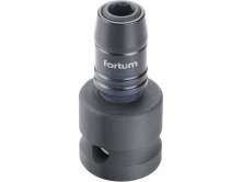 Adaptér rázový 1/2" čtyřhran na 1/4" bity, Quick-Lock, FORTUM