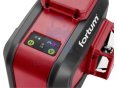 Laser zelený 3D liniový, křížový samonivelační, FORTUM