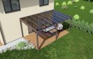 Pergola hliníková, kouřové bezpečnostní sklo 8 mm, CRSklo
