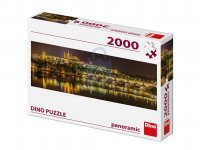 Panorama puzzle Karlův most v noci 2000 dílků