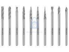 Frézy karbidové mini, sada, EXTOL INDUSTRIAL