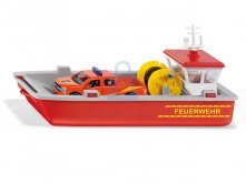 SIKU Super - člun převážející hasičské auto 1:50