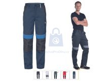Pánské pracovní kalhoty s laclem MAX ECO STRETCH CERVA s reflexními prvky a kapsami