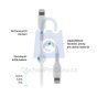 Liquid silicone kabel FIXED USB-C/Lightning, nabíjecí a datový, PD a MFI