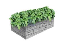 Záhon vyvýšený betonový kámen, šedý