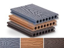 Prkno terasové WPC Wood s kulatými výřezy, G21