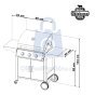 Gril plynový Oklahoma BBQ Premium Line, 3 hořáky, G21