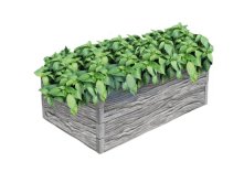 Záhon vyvýšený betonový dřevo, šedý