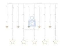 Závěs vánoční LED, hvězdy, vnitřní, teplá bílá, EMOS