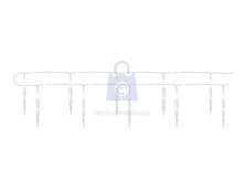 Girlanda vánoční LED, 10x rampouch, AA, vnitřní, studená bílá, časovač, EMOS