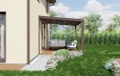 Pergola hliníková, bronzový dutinkový polykarbonát 16 mm, CRSklo