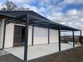 Pergola hliníková, čiré bezpečnostní sklo 8 mm, CRSklo