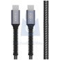 Nabíjecí a datový odolný kabel FIXED Armor s konektory USB-C/USB-C, 240W