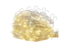 Řetěz vánoční drop LED záclona, venkovní i vnitřní, teplá bílá, programy, EMOS