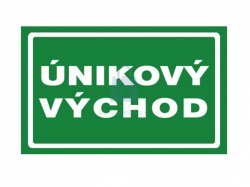 Tabulka bezpečnostní - Únikový východ