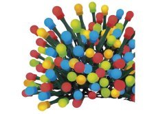Řetěz vánoční cherry LED, kuličky, venkovní i vnitřní, multicolor, programy, časovač, EMOS