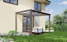 Pergola hliníková, mléčné bezpečnostní sklo 8 mm, CRSklo