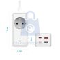 Síťový prodlužovací adaptér FIXED Charging Strip s 2x USB-C a 2x USB, GaN III, PD 65W