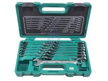 Sada očkoplochých klíčů vyhnutých 14 dílů, 6-19 mm, HONITON