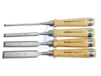 Dláta s bukovou rukojetí, sada 4 ks, CrV, EXTOL PREMIUM