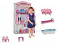 Domeček dětský pro panenky typu Barbie + 7ks nábytku