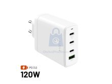 Síťová GaN nabíječka FIXED s 3xUSB-C a USB výstupem, podpora PD 3.0