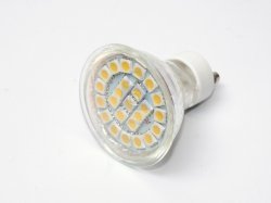 LED bodovka, barva světla studená bílá, závit GU10
