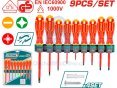 Šroubováky industrial elektrikářské 1000V, VDE, sada 9 ks, TOTAL