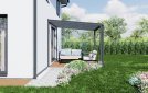 Pergola hliníková, čirý dutinkový polykarbonát 16 mm, CRSklo