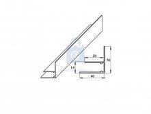 ukončovací profil ke komůrkovým deskám o síle 10 mm